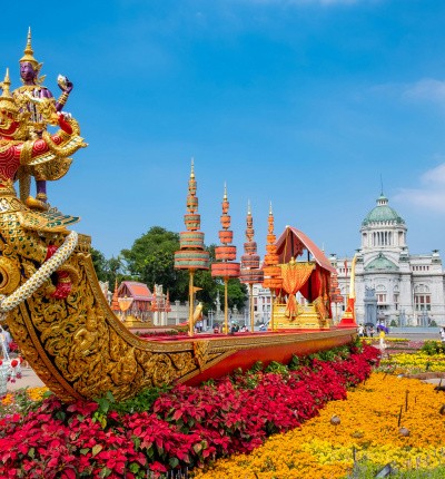 Char fleuri, Bangkok Thaïlande