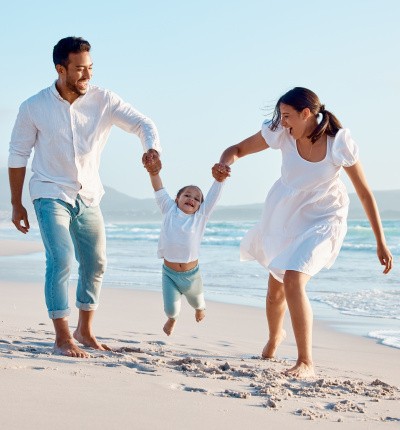 Famille à la mer