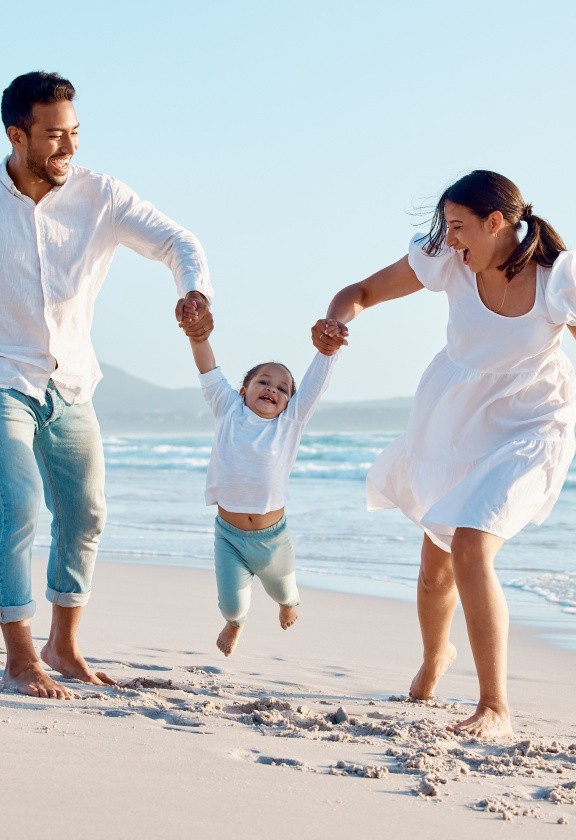 Famille à la mer