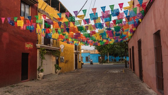 Mexique, rue de la ville d'Oaxaca